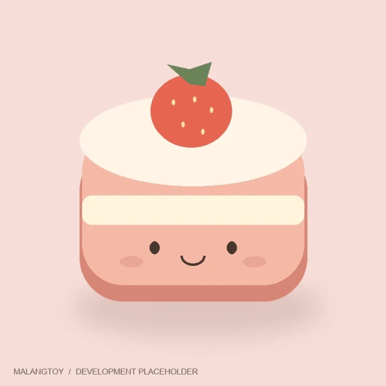 Strawberry Cake Squishy original concept illustration — DEVELOPMENT PLACEHOLDER